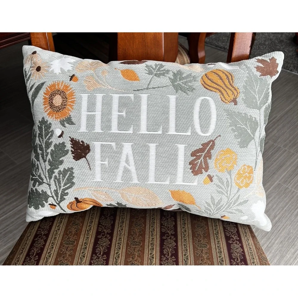 Fall Tapestry Throw Pillow Autumn Decor‎